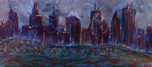 Chicago Artist MendyZ Creates Stunning Works of Art of the Chicago Skyline